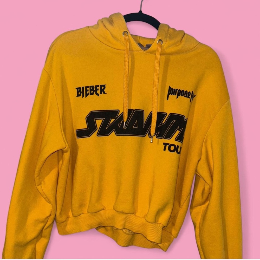 justin bieber purpose stadium tour crop hoodie